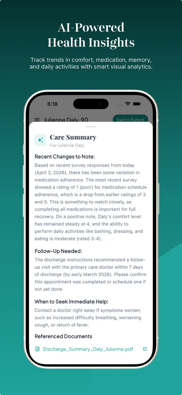 MaxAlly plain-English care summary for the family
