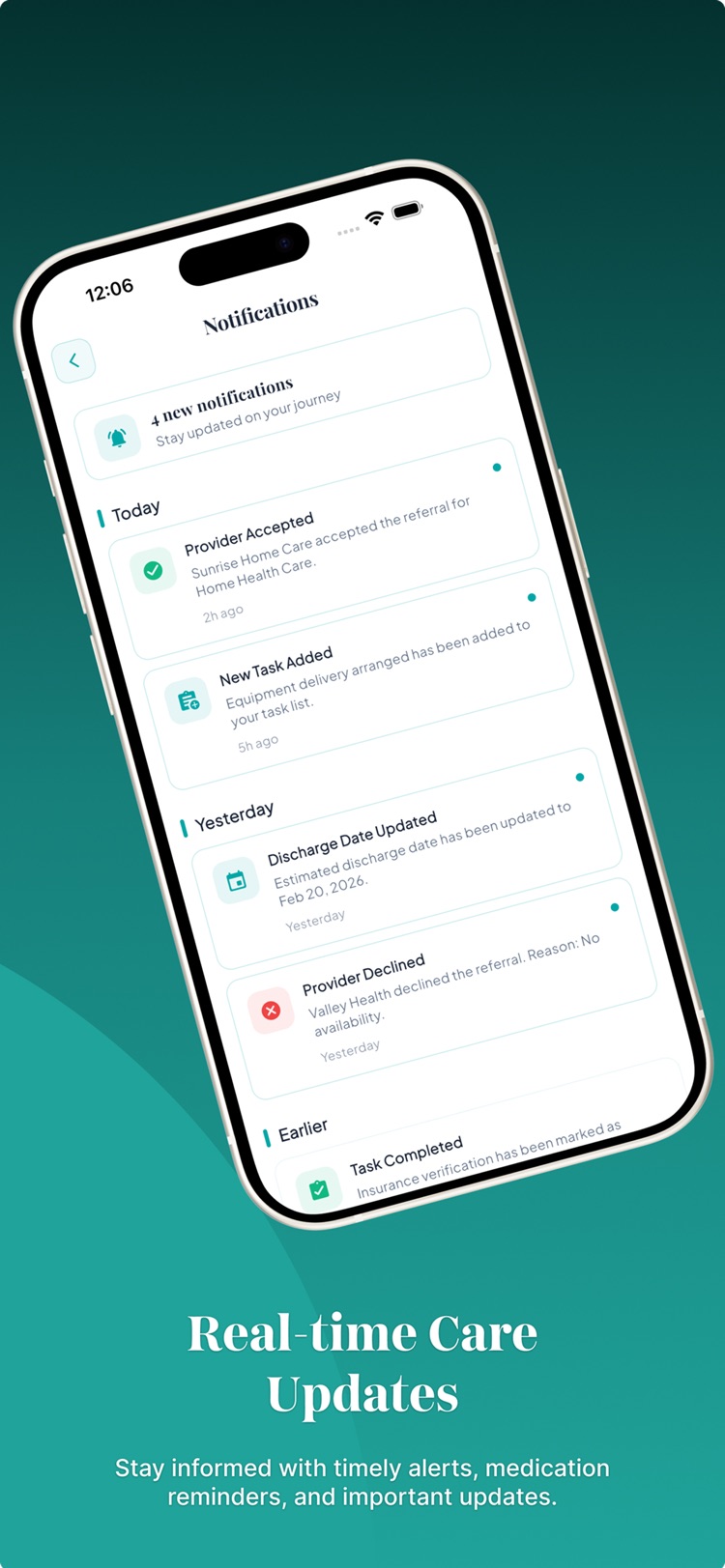 MaxAlly sends care updates and reminders